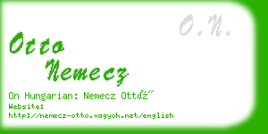 otto nemecz business card